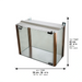 Aluminium and Glass Menorah Box 42x50x26 cm - Copper Profiles