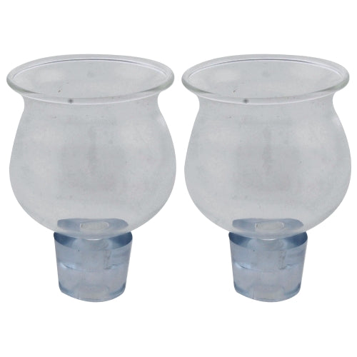 Pair of Glass Oil Cups 6x4 cm