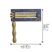 Large Grogger 23x20 cm- Blue Background, Natural Handle - Molticolored "Jerusalem" Design