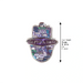 Epoxy Hamsa Magnet 5 cm- Blue, Russian