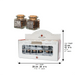 Glass Besamim Holder with Metal Plaque, Assorted Designs 6 cm