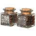 Glass Besamim Holder with Metal Plaque, Assorted Designs 6 cm