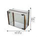Aluminum and Glass Menorah Box - 22x40x19 cm - Cooper Profiles