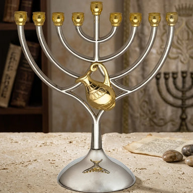 Metal Menorah 18*16 cm- Jug - Gold
