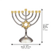 Metal Menorah 18*16 Cm-magen David - Gold