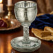 Crystal Kiddush Cup 16 cm "the Bible Rivers" with Stones Contain Contain 130ml // 4.3oz - Silver