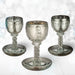 Crystal Kiddush Cup 16 cm "the Bible Rivers" with Stones Contain Contain 130ml // 4.3oz - Silver