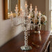 Crystal 9 Branch Candlesticks 60 Cm