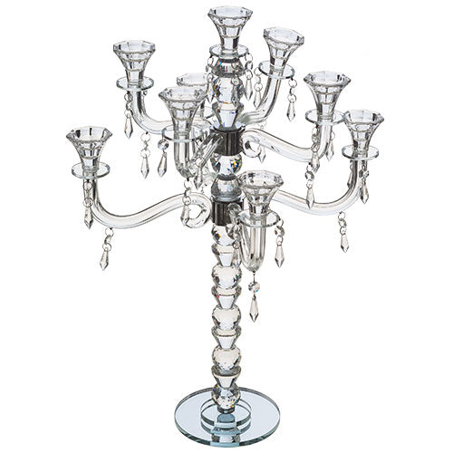 Crystal 9 Branch Candlesticks 60 Cm