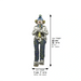 Polymer Clown Figurine with Cloth Legs 12 cm- Clarinet Player - Silvered