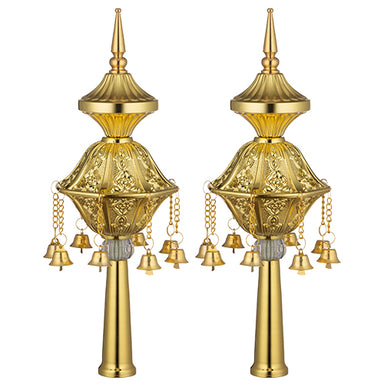 Pair of Rimonim for Thorah 32 cm - Gold