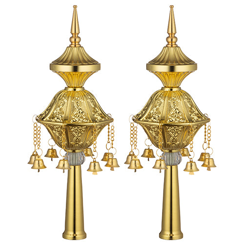 Pair of Rimonim for Thorah 32 cm - Gold