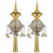 Pair of Rimonim for Thorah 32 cm - Gold, Silver