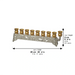Elegant Menorah with Judaica Symbols 9x29 cm - Gold