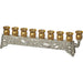 Elegant Menorah with Judaica Symbols 9x29 cm - Gold
