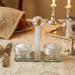 Crystal Salt & Pepper Holders 12*11 cm with Glass Chips