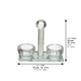 Crystal Salt & Pepper Holders 12*11 cm with Glass Chips