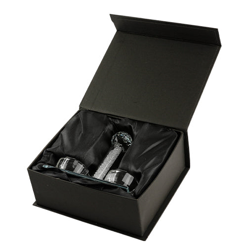 Crystal Salt & Pepper Holders 12*11 cm with Glass Chips