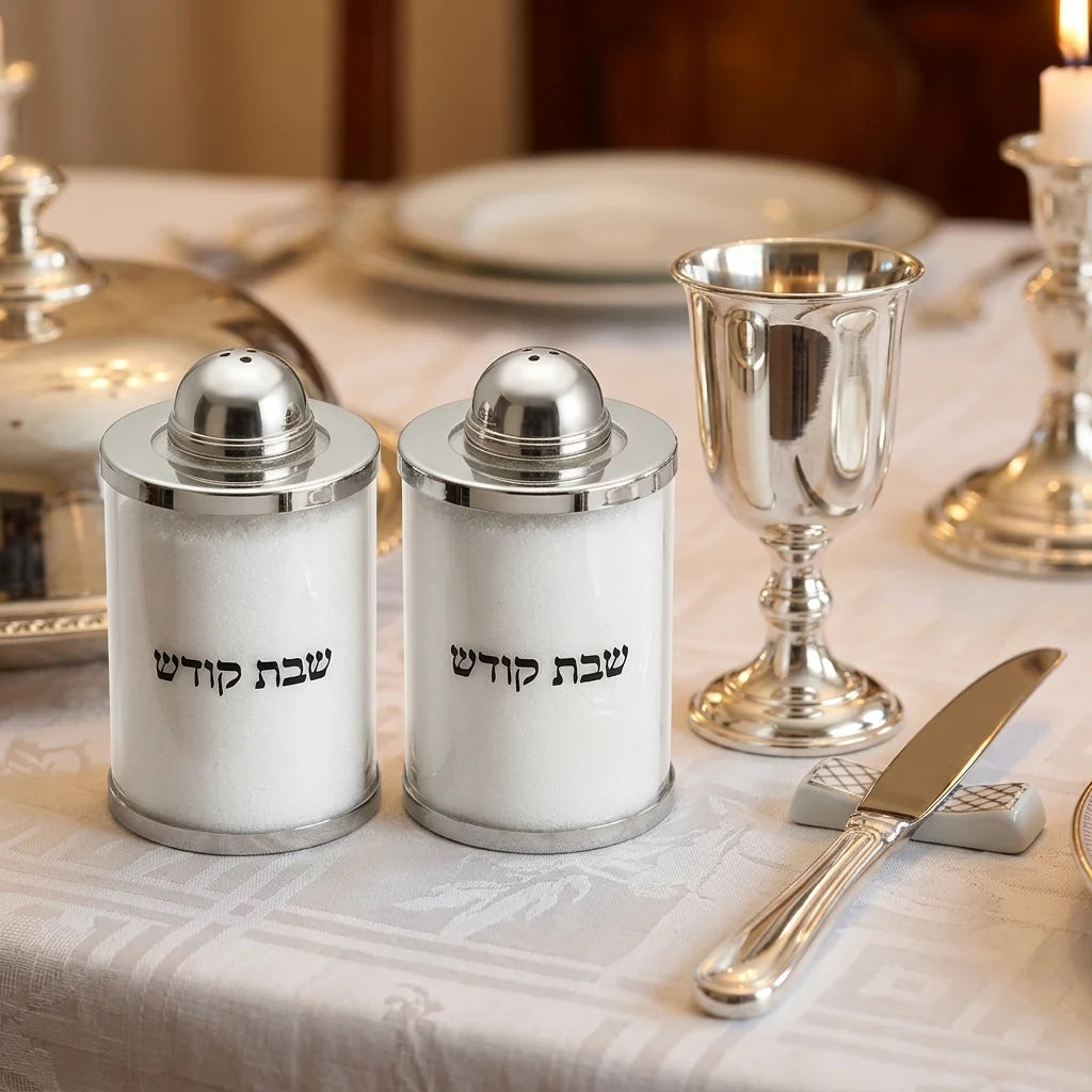 Crystal Salt & pepper Holders 6 cm with White Stones