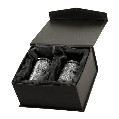 Crystal Salt & pepper Holders 6 cm with White Stones