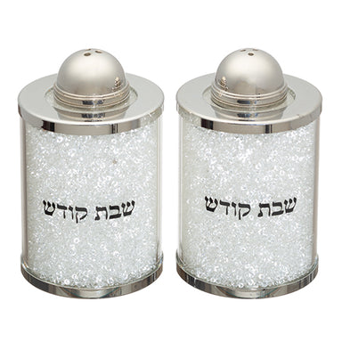 Crystal Salt & pepper Holders 6 cm with White Stones