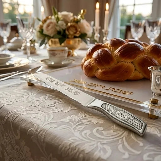 Stainless Steel Knife with "for Shabbat and Holidays" Plaque 32 cm