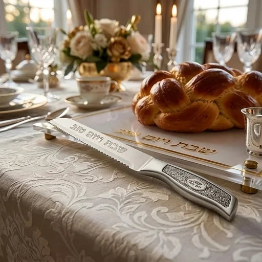 Stainless Steel Knife with "for Shabbat and Holidays" Plaque 32 cm