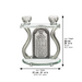 Crystal Candlesticks 25*24 cm with Metal Plaque and Stones