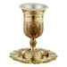 Gln Kiddush Cup "Checkered" Filigree, 13 cm Contain 120ml // 4.06oz - Gold