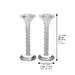 Pair of Crystal Candlesticks 18 cm with Stones