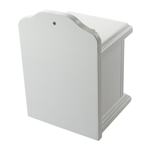 Elegant White Tzedakah Box 18 cm