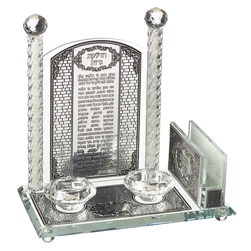 CRYSTAL CANDLESTICKS CANDLE LIGHTING