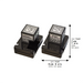 Pair of Plastic Tefillin Boxes Size 37- Black with Plaque