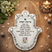 Metal Hamsa 13 cm- Hebrew Home Blessing - Matte