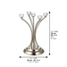 Metal Candlesticks 5 Brenches with Crystal Holders 35 cm