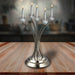 Metal Candlesticks 5 Brenches with Crystal Holders 35 cm