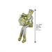 Polymer Hassidic Figurine, Cloth Legs 14 cm- Drums