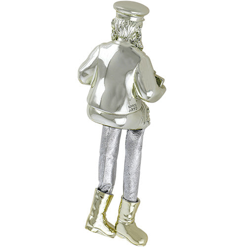 Polymer Hassidic Figurine, Cloth Legs 14 cm- Drums