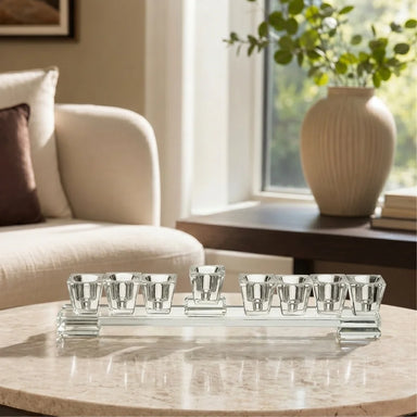 Elegant Crystal Menorah on a Base 27*7 cm