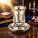 Crystal Kiddush Cup with Stem "the Bible Rivers" 11 cm Contain 100ml // 3.4oz