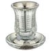 Crystal Kiddush Cup with Stem "the Bible Rivers" 11 cm Contain 100ml // 3.4oz