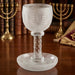 Crystal Kiddush Cup "the Bible Rivers" 16 cm Contain 100ml // 3.4oz
