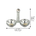 Crystal Salt & Pepper Holders 10*14 cm with Silver Glass Chips - with Stones