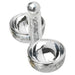 Crystal Salt & Pepper Holders 10*14 cm with Silver Glass Chips - with Stones