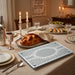Elegant Glass Tray with Mirror and Glitter 35x23 cm
