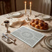 Elegant Glass Tray with Mirror and Glitter 35x23 cm