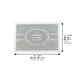 Elegant Glass Tray with Mirror and Glitter 35x23 cm
