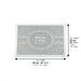Elegant Glass Challah Tray with Mirror and Glitter 45x30 cm