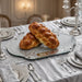 Glass Challah Tray with Salt Cellar 45x30 cm