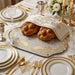 Glass Challah Tray with Salt Cellar 45x30 cm